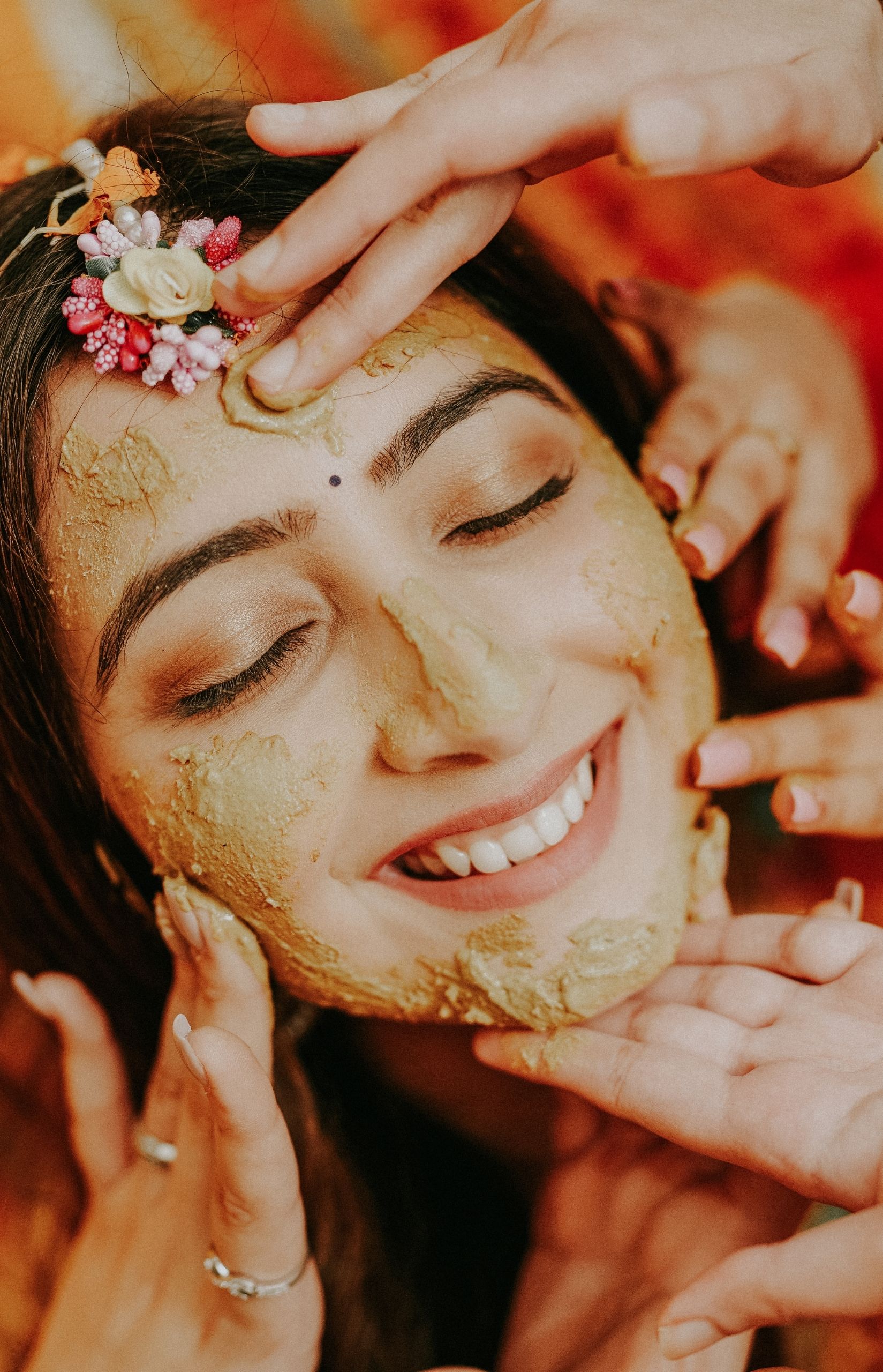 Bride smiling during haldi ceremony captured by Parshant Sharma Photography in Mohali