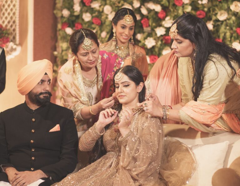reception-couple-portrait-sikh-wedding-04 Wedding reception couple entry Sargun Kanwar Chandigarh Sikh wedding reception celebration Chandigarh photography Couple portrait reception Sikh wedding Chandigarh