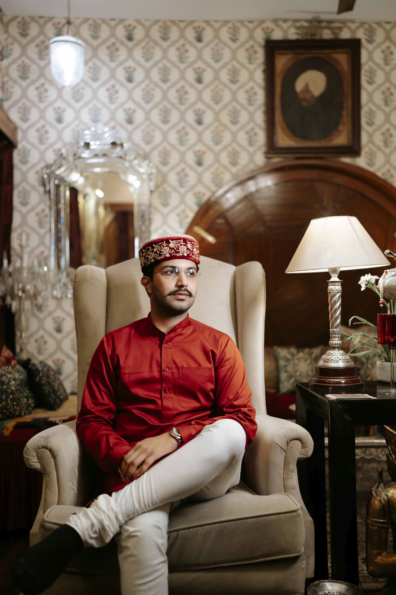 Close-up groom portrait, pre wedding shoot