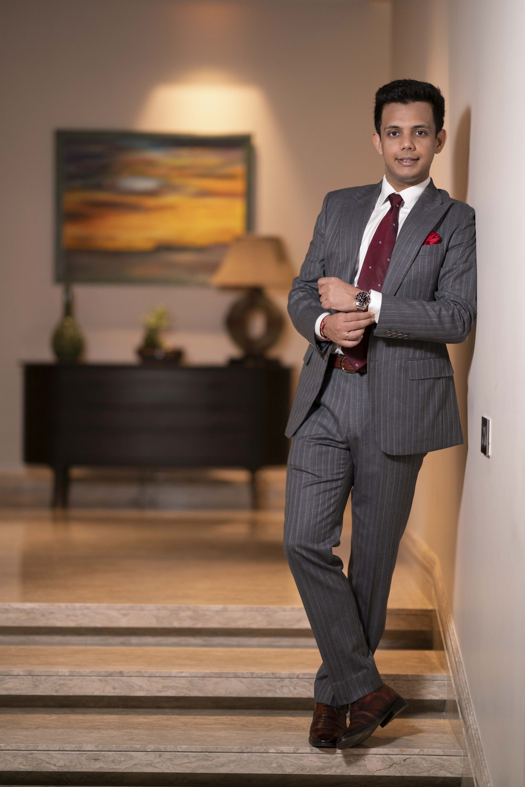 Portrait picture of groom showcase at weddings