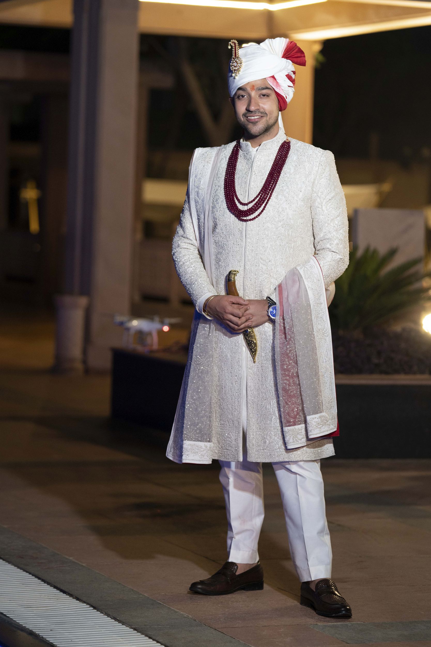 Groom portrait of Ruchier during wedding celebrations